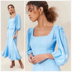 Loeffler Randall Light Blue Midi Dress